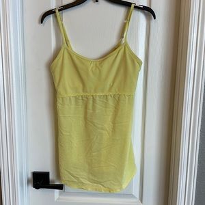 Under armour cami built in bra pastel yellow medium